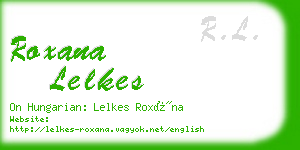 roxana lelkes business card
